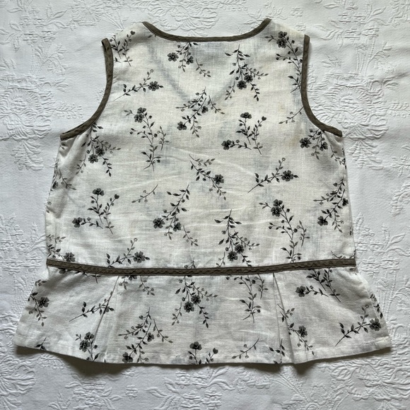 Jessica Howard Floral Linen Sleeveless Top Size M - Picture 2 of 9